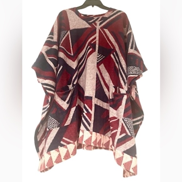New ZARA NWOT Tweed Style Poncho - Picture 1 of 3